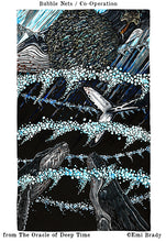humpack whales, bubble net, bubblenet, whale, oracle, tarot, oracle cards, tarot cards, animal oracle, animal tarot, printmaking, relief printing, linocut